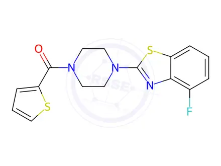 Chemical structure of (4-(4-Fluorobenzo[d]thiazol-2-yl)piperazin-1-yl)(thiophen-2-yl)methanone