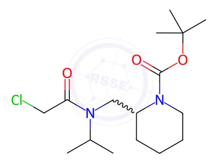 Chemical structure of tert-Butyl 2-((2-chloro-N-isopropylacetamido)methyl)piperidine-1-carboxylate