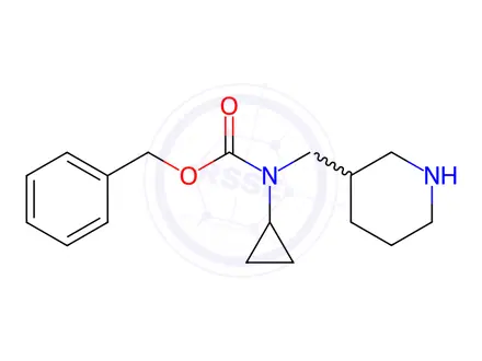 Chemical structure of Benzyl cyclopropyl(piperidin-3-ylmethyl)carbamate