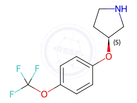 Chemical structure of (S)-3-(4-(trifluoromethoxy)phenoxy)pyrrolidine