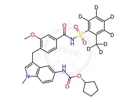 Chemical structure of Zafirlukast-d7