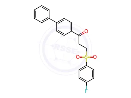 Chemical structure of 1-([1,1'-Biphenyl]-4-yl)-3-((4-fluorophenyl)sulfonyl)propan-1-one