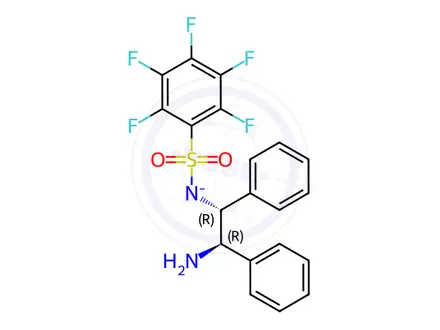 Chemical structure of RuCl[(R,R)-fsdpen](p-cymene) (90%)