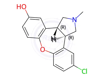 Chemical structure of Asenapine Maleate Impurity 14 (11-Hydroxyasenapine)
