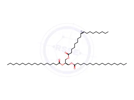 Chemical structure of 1,2-Stearin-3-Olein