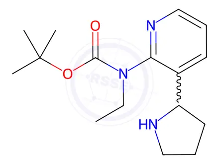 Chemical structure of Tert-butyl ethyl(3-(pyrrolidin-2-yl)pyridin-2-yl)carbamate