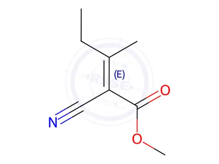 Chemical structure of Methyl (E)-2-cyano-3-methylpent-2-enoate