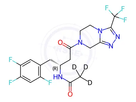 Chemical structure of N-Acetyl Sitagliptin-d3