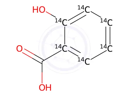 Chemical structure of SALICYLIC ACID-RING-UL-14C