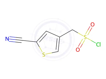 Chemical structure of (5-Cyanothiophen-3-yl)methanesulfonyl chloride