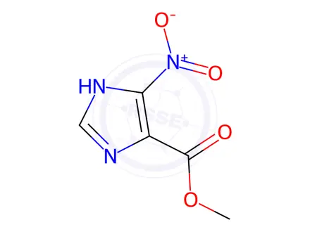 Chemical structure of Methyl 5-Nitro-1H-imidazole-4-carboxylate