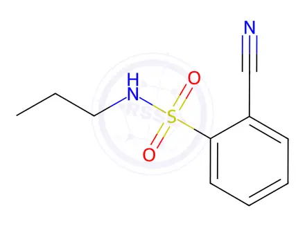 Chemical structure of 2-Cyano-n-propylbenzenesulfonamide