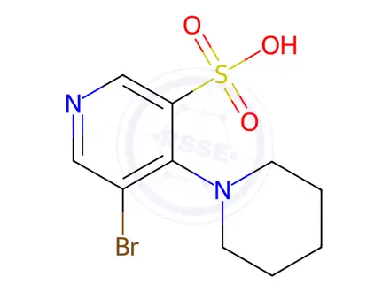 Chemical structure of 5-Bromo-4-(piperidin-1-yl)pyridine-3-sulfonic acid