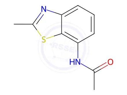 Chemical structure of Benzothiazole, 7-acetamido-2-methyl-(6CI)