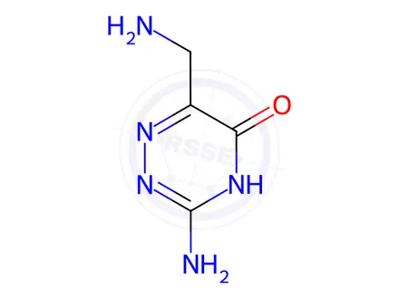 Chemical structure of 3-AMino-6-(aMinoMethyl)-1,2,4-triazin-5(4H)-one acetate