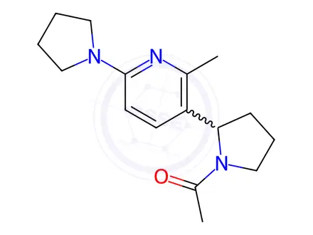 Chemical structure of 1-(2-(2-Methyl-6-(pyrrolidin-1-yl)pyridin-3-yl)pyrrolidin-1-yl)ethanone