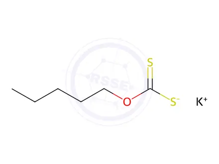 Chemical structure of Potassium amylxanthate