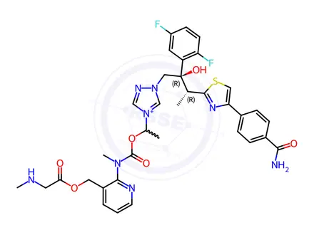 Chemical structure of Isavuconazonium Sulfate Impurity 14 Monomer