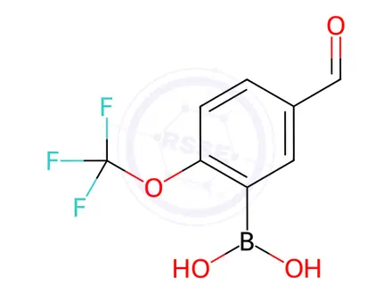 Chemical structure of (5-Formyl-2-(trifluoromethoxy)phenyl)boronic acid