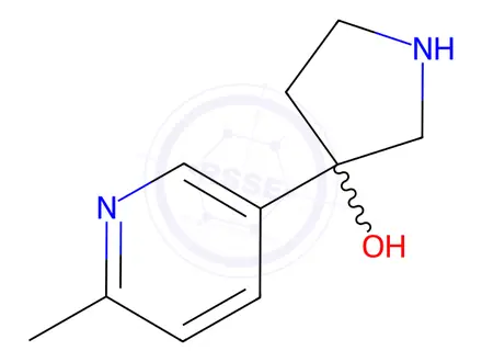 Chemical structure of 3-(6-Methylpyridin-3-yl)pyrrolidin-3-ol dihydrochloride