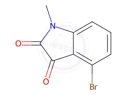 Chemical structure of 4-Bromo-1-methylindoline-2,3-dione