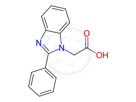 Chemical structure of 2-(2-phenyl-1H-1,3-benzodiazol-1-yl)acetic acid