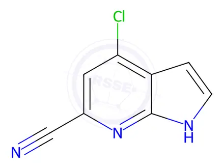 Chemical structure of 4-Chloro-1H-pyrrolo[2,3-B]pyridine-6-carbonitrile