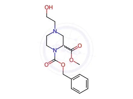 Chemical structure of 1-Benzyl 2-methyl 4-(2-hydroxyethyl)piperazine-1,2-dicarboxylate