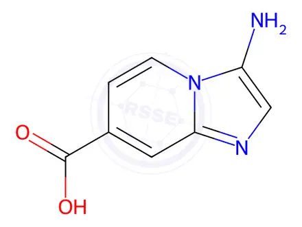 Chemical structure of IMidazo[1,2-a]pyridine-7-carboxylic acid, 3-aMino-