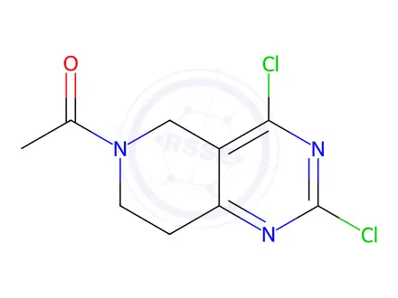 Chemical structure of 1-(2,4-Dichloro-7,8-dihydropyrido[4,3-d]pyrimidin-6(5H)-yl)ethan-1-one