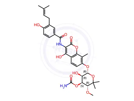 Chemical structure of Novobiocin