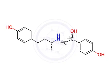 Chemical structure of Ractopamine-13C2