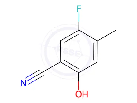 Chemical structure of Benzonitrile, 5-fluoro-2-hydroxy-4-methyl-(9CI)