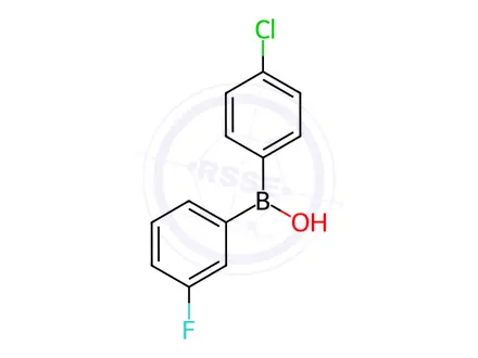 Chemical structure of (4-Chlorophenyl)(3-fluorophenyl)(hydroxy)borane