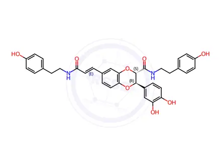 Chemical structure of Cannabisin M