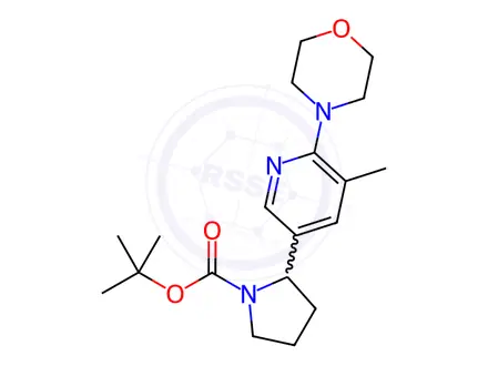 Chemical structure of tert-Butyl 2-(5-methyl-6-morpholinopyridin-3-yl)pyrrolidine-1-carboxylate