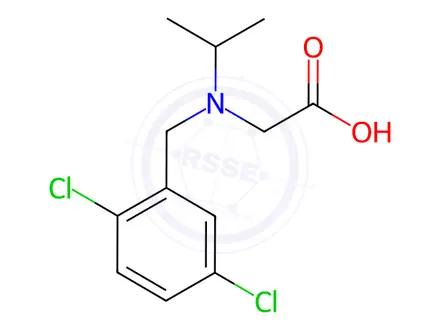 Chemical structure of N-(2,5-dichlorobenzyl)-N-isopropylglycine