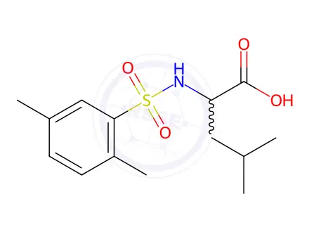 Chemical structure of N-(2,5-Dimethylphenylsulfonyl)-DL-leucine