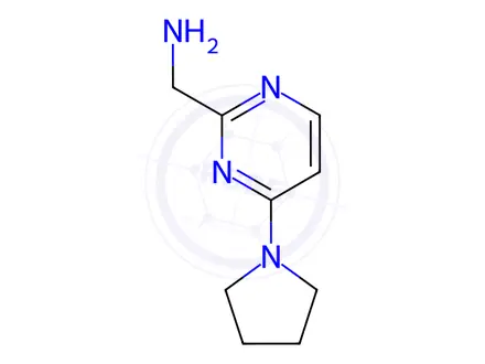 Chemical structure of (4-(pyrrolidin-1-yl)pyrimidin-2-yl)methanamine