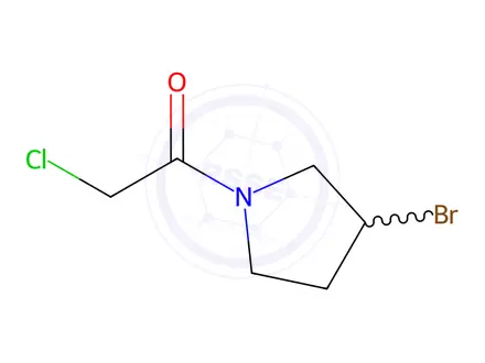 Chemical structure of 1-(3-Bromopyrrolidin-1-yl)-2-chloroethanone
