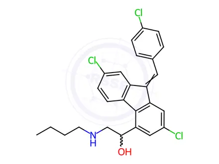 Chemical structure of N-Desbutyl Lumefantrine