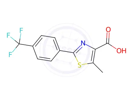 Chemical structure of 5-METHYL-2-(4-TRIFLUOROMETHYL-PHENYL)-THIAZOLE-4-CARBOXYLIC ACID