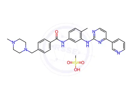Chemical structure of Imatinib Mesylate