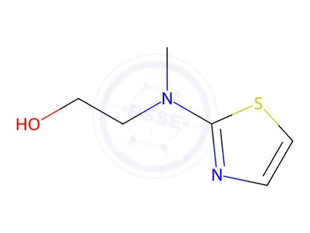 Chemical structure of Ethanol, 2-(methyl-2-thiazolylamino)-