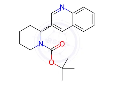 Chemical structure of tert-Butyl 2-(quinolin-3-yl)piperidine-1-carboxylate