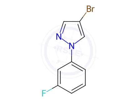 Chemical structure of 4-Bromo-1-(3-fluorophenyl)pyrazole