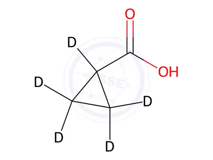 Chemical structure of Cyclopropane-d5-carboxylic Acid