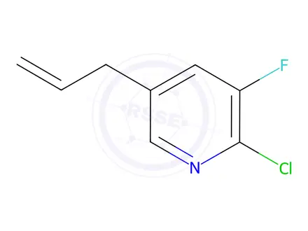 Chemical structure of 5-Allyl-2-chloro-3-fluoropyridine