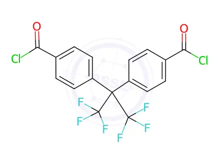 Chemical structure of Benzoyl chloride, 4,4'-[2,2,2-trifluoro-1-(trifluoromethyl)ethylidene]bis-