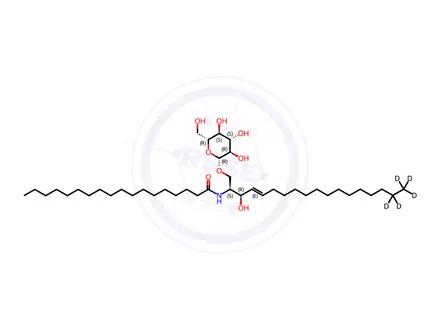 Chemical structure of C18 Glucosyl(β) Ceramide-d5